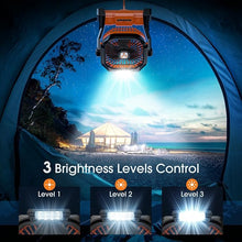Load image into Gallery viewer, Portable Fan Rechargeable, Cordless Battery Powered Fan with LED Lantern, Small Table Fan, USB Battery Operated Fans for Travel Bedroom Home Camping Tent Office Beach Desk Picnic Barbecue Fishing