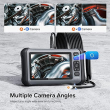 Load image into Gallery viewer, DEPSTECH 7'' IPS Screen Borescope, Triple Lens Endoscope Camera with Light, Sound Recording Video Inspection Camera, 1080P HD Sewer Camera, 16.5ft Gooseneck Snake Camera for Automotive, Plumbing, HVAC