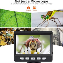 Load image into Gallery viewer, Koolertron 4.3 inch IPS Digital Microscope,1080P 50-1000X Magnification Handheld Digital Microscope with 32g TF Card,8 LED Light,Rechargeable Battery Microscope for Coins/Plant/Rock/PCB Soldering