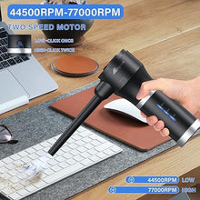 Load image into Gallery viewer, ATEngeus Compressed Air Duster & Vacuum, 77000 RPM Cordless Air Duster, 3 in1 Air Blower, Detachable Battery, Replaces for Air Cans, Keyboard Cleaner, Vacuum Cleaner for pc