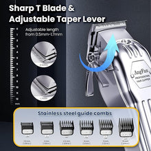 Load image into Gallery viewer, Hair Clippers for Men with Charger T-Blade Hair Beard Trimmer Kit Professional Clippers for Hair Cutting Kit with Led Display Cordless Clippers for Men Women Kids Barber Grooming Kit for Household