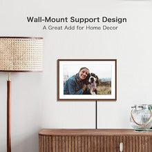 Load image into Gallery viewer, Digital Picture Frame, 10.1'' Frameo Digital Frame Wifi, 32GB Memory, 1280*800 HD Touch Screen Digital Photo Frame, Wall Mountable, Share Instantly, Birthday Gifts for Women, Mom Gift, Chocolate Brown
