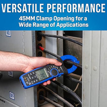Load image into Gallery viewer, Jonard Tools ACM-1000 Digital Clamp Meter, 1000V/1000A TRMS Multimeter with 45mm Clamp, Non-Contact Voltage Tester, Measures AC/DC Voltage, Current, Continuity, Frequency, Capacitance