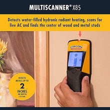 Load image into Gallery viewer, Zircon x85 Center Finding Stud Finder with AC Live Wire Detection and Thermal Wall Scanner for Detecting Water-Filled PEX Tubing up to 2 inches Deep