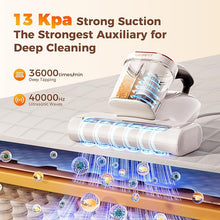 Load image into Gallery viewer, uwant Mattress Vacuum Bed Vacuum Cleaner with UV-C and High Heating,Dust Sensor,13kpa Powerful Suction,Handheld Vacuum for Couch, Pillow, Carpet, Pet Hair(M100,Corded)