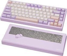 Load image into Gallery viewer, WOBKEY Rainy 75 CNC Aluminum HMX/JWK/Cocoa Switches Triple-Mode Connectivity Mechanical Keyboard with Superior Acoustics, RGB/FR4/Silver SUS304/7000mAh/Cocoa Switch (Pro - Purple)