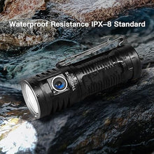 Load image into Gallery viewer, ThruNite T1S V2 Magnetic Tailcap Mini Flashlights, USB C Rechargeable Flashlight with SST40 LED, 1212 Lumen, 184 Meters Throw EDC Flashlight - Black CW