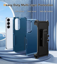 Load image into Gallery viewer, FNTCASE for Samsung Galaxy S25 Case: Galaxy S24 Case Heavy Duty Drop Protection with Rugged Belt-Clip Holster & Kickstand Military Grade Shockproof Durable Protective Cell Phone Cover (Blue)