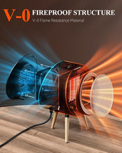 Load image into Gallery viewer, Gaiatop Space Heater, Cute and Powerful, 1000W Small Electric Heaters for Indoor Use, 3 Modes PTC Ceramic Fast Heating, Overheating & 45° Tip-Over Protection, Portable for Home Office Black