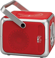 Load image into Gallery viewer, Jensen CD-555RS Red CD Bluetooth Boombox Portable Bluetooth Music System with CD Player +CD-R/RW & FM Radio with Aux-in & Headphone Jack Line-in Limited Edition- (Red)
