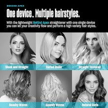 Load image into Gallery viewer, Bekind Apex 2-in-1 Hair Straightener Flat Iron | 1“ 460°F Straightener & Curler for All Hairstyles | UltraSmooth Tech | 15s Fast Heating & Temp Memory | Gift Set for Girls Women (Crystal Blue)