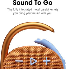 Load image into Gallery viewer, JBL Clip 4, Orange - Portable Bluetooth 5.1 Speaker - Up to 10 Hours of Play - Waterproof & Dust Resistant - Includes Noise & Echo-Canceling Speakerphone
