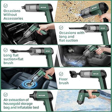 Load image into Gallery viewer, Cordless Handheld Car Vacuum Cleaner, High Power Vacuum Cleaner with Strong Suction, Dust Buster& Air Blower, Mini Car Vacuum Cleaner