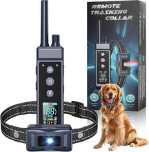 Load image into Gallery viewer, Shock Collar for Dogs - 4265ft Waterproof Training Collar with Flashing Light for Small Medium Large Dogs with Rechargeable Remote, Beep (1-8), Vibration(1-16), Safe Shock(1-99) (Black)