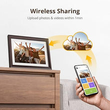 Load image into Gallery viewer, Dragon Touch Digital Picture Frame WiFi 10 inch IPS Touch Screen Digital Photo Frame Display, 32GB Storage, Auto-Rotate, Share Photos via App, Email, Cloud, Classic 10 Brown, PUUDUU