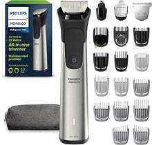 Load image into Gallery viewer, Philips Norelco Multigroom 7000 Series, All-in-One Shaver, Beard Trimmer and Hair Clipper, 23-Piece Men's Grooming Kit for Beard, Face, Nose, Ear and Body, Soft Pouch, Model MG7970/49