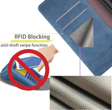 Load image into Gallery viewer, SUANPOT Compatible with iPhone 16 Pro Max 6.9" Wallet case with RFID Blocking Credit Card Holder,Flip Book PU Leather Protective Cover Women Men for Apple 16 Pro Max Phone case Sky Blue