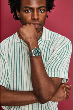 Load image into Gallery viewer, Citizen Eco-Drive Men's Disney Mickey Mouse "Tee Time" Stainless Steel Watch, Green Dial, 3-Hand Date, Luminous, 43mm (Model: AW1595-78W)