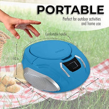 Load image into Gallery viewer, PROSCAN ELITE Portable CD Player Boombox with AM/FM Radio + Built in Speakers + Aux Input to Phone/Headphones/Any Audio - CD Players for Home Using AC Adapter or C Batteries