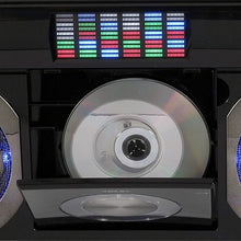 Load image into Gallery viewer, Studebaker SB2145B 80's Retro Street Bluetooth Boombox with FM Radio, CD Player, LED EQ, 10 Watts RMS Power and AC/DC