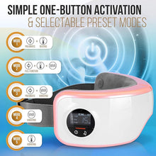 Load image into Gallery viewer, SereneLife Smart Eye Massager with Heat and Compression, Vibration, Music, Wireless Heated Mask for Migraines and Stress Therapy (Pink V2 Soft Fit)