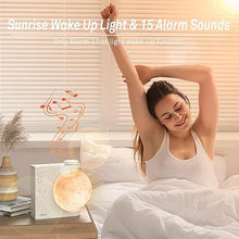 Load image into Gallery viewer, AIRIVO Sunrise Alarm Clock for Bedrooms, Moon Night Light Clock Wake Up Light for Kids Teens,White Noise Sound Machine,15 Sounds Dual Alarms for Heavy Sleepers, Cute Alarm Clock for Preppy Room Decor