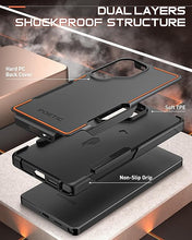 Load image into Gallery viewer, Poetic Neon Case for Samsung Galaxy S25 Ultra 5G, Dual Layer Heavy Duty Rugged Lightweight Slim Shockproof Protective Cover Phone Case, Black/Orange