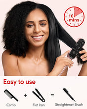 Load image into Gallery viewer, Terviiix Frizz Buster Ionic Hair Straightener Brush with MCH Heater - Rapid 450°F in 20S, Hair Straightener Comb for Efficient One-Pass, Anti-Scald, 13 Heat Settings, Digital Display, Dual Voltage