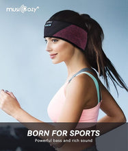 Load image into Gallery viewer, MUSICOZY Sleep Headphones Bluetooth 5.4 Headband, Wireless Earphones Music Sleep Earbuds Sleeping Eye Mask with HD Stereo Speakers for Workout Running Travel Yoga, Ideal Gifts for Women Men