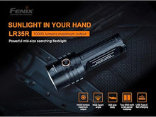 Load image into Gallery viewer, Fenix LR35R Super Bright Rechargeable Flashlight, 10000 Lumen Long Throw and High Lumen with Batteries and Lumentac Organizer