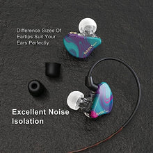 Load image into Gallery viewer, BASN MMCX Triple Driver in-Ear Monitors with Rich Bass, HiFi Stereo IEM Earphones with Upgraded Detachable Cables for Audiophiles Musicians (Purple Aurora)