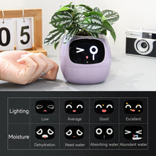 Load image into Gallery viewer, Masdio Smart Flowerpots, with Artificial Intelligence, Time Temperature Display, and Numerous Expressive Animations Based On The Environment, for Indoor Decoration, Gifts(White)