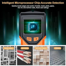 Load image into Gallery viewer, Stud Finder Wall Scanner - 5 in 1 Stud Finder Tool w/Microprocessor Chip and HD LCD Display, Stud Detector Beam Finders for the Center and Edge of Wood AC Wire Metal Studs Joist Pipe (Tangerine)