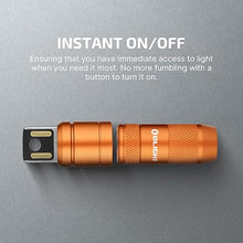 Load image into Gallery viewer, OLIGHT IMINI 2 EDC Rechargeable Keychain Flashlight, 50 Lumens Compact and Portable Mini Light, Tiny LED Keyring Lights with Built-in Battery Ideal for Everyday Carry and Emergencies (Orange)
