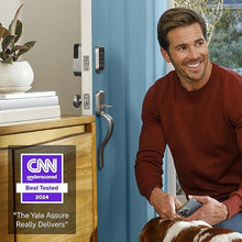 Load image into Gallery viewer, Yale Security Lock 2 with Wi-Fi, Black Connected Keypad Smart Lock for Front Door or Back, Door Lock with Code and Back-Up Key, YRD410-WF1-BSP