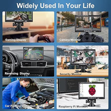 Load image into Gallery viewer, 7 inch Portable Small HDMI Monitor HD 1080P VGA Monitor,Small LCD HDMI Monitor Mini Screen 1024x600,HDMI/VGA/AV Input Mini Monitor,with Speakers