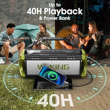 Load image into Gallery viewer, W-KING Bluetooth Speaker, 90W Peak 50W Portable Bluetooth Speakers Wireless Loud Bass, IPX6 Waterproof Bluetooth Speaker Large Outdoor Party Boombox/Subwoofer/EQ/DSP/40H/Stereo Pairing/Power Bank/TF