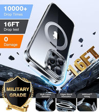 Load image into Gallery viewer, TORRAS 360°Rotatable Magnetic for iPhone 16 Pro Case 6.3 inch, Fit for MagSafe 16 Pro Phone Case, 16FT Military Grade Shockproof, Flush Stand Ring, Translucent Slim Protective Ostand, Clear