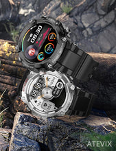Load image into Gallery viewer, Smart Watch with Earbuds, 1.52" HD Screen Smartwatch for Men, Rugged Military Bluetooth Call Fitness Tracker,3 in 1 Bluetooth Watch with Local Music,Sleep Monitor,Heart Rate