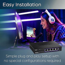 Load image into Gallery viewer, TRENDnet 5-Port Unmanaged 2.5G Gaming Switch, 5 x 2.5GBASE-T Ports, 25Gbps Switching Capacity, Backwards Compatible with 1000Mbps Devices, Fanless, Wall Mountable, Lifetime Protection, Black,TEG-S350