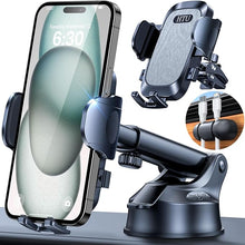 Load image into Gallery viewer, 2024 Ultimate Car Phone Mount?80+LBS Strongest Suction & Military-Grade??Patent & Safety Certs? Cell Phone Holder Truck Stand for Dashboard Windshield Vent for iPhone 15 Pro Max 14 13 (Dark Grey)