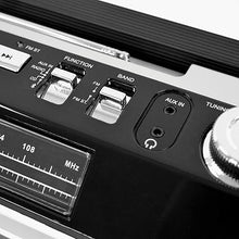 Load image into Gallery viewer, Studebaker SB2145S 80's Retro Street Bluetooth Boombox with FM Radio, CD Player, LED EQ, 10 Watts RMS Power and AC/DC in Silver