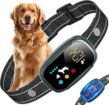 Load image into Gallery viewer, Dog Bark Collar, Dog Shock Collar for Large Medium Small Dogs 10-150lbs, Rechargeable Anti Barking Training Collar with 5 Adjustable Sensitivity, IP67 Waterproof Dog bark Deterrent Devices (Green)