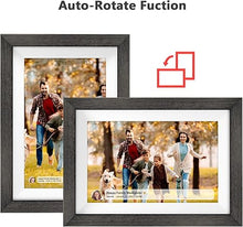Load image into Gallery viewer, Frameo 10.1 Inch WiFi Digital Picture Frame?1280 * 800IPS HD Cloud Smart Digital Photo Frame,32GB Storage, Wall Mountable, Auto-Rotate,Easy to Share Photos or Videos via FRAMEO APP ?Wood Frame?