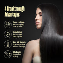 Load image into Gallery viewer, BeKind Flex 2-in-1 360° Hair Styler Flat Iron, Hair Straightener and Curler for All Styles, Floating Plates Design, Airflex Lower Temp for Better Styling, Gift for Girls and Women - Golden