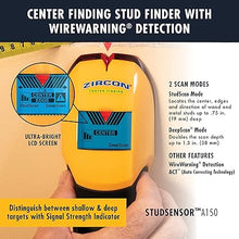 Load image into Gallery viewer, Zircon StudSensor A150 Wall Scanner and Center/Edge Locating Stud Finder with WireWarning Detection and Signal Strength Indicator, Center Finding