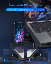 Load image into Gallery viewer, AICHESON Laptop Cooling Pad for 12-15.6 Inch, 6 Cooler Fans with Blue Lights, Laptop Cooling Stand with 2 USB Ports (Blue)