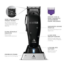 Load image into Gallery viewer, Andis Black Label MLC Professional Master Cordless Hair Trimmer, Adjustable Carbon Steel Blade Hair Clipper for Close Cutting, Black