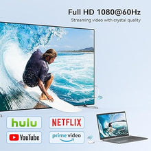 Load image into Gallery viewer, Wireless HDMI Transmitter and Receiver 2.4G/5G, Plug and Play Portable Wireless Display Adapter HDMI Extender for Streaming Video and Audio to TV/Monitor/Projector from Laptop/PC, 100FT/30M