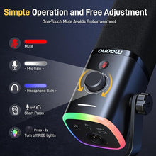 Load image into Gallery viewer, MAONO Dynamic Gaming Microphone: USB XLR Dynamic Computer Microphone with Software-RGB PC Mic for Gamer-Podcast Microphone Kit for Streaming Recording Studio YouTube Content Creation Online Chat